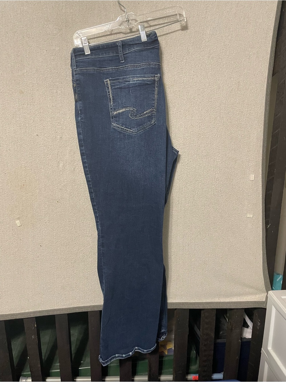 Silver Jeans Dark Indigo Bootcut Jeans with Subtle Back Stitching